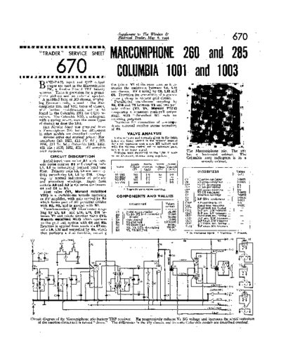 COLUMBIA Marconiphone 260  . Rare and Ancient Equipment COLUMBIA Audio 1001 Marconiphone_260.pdf