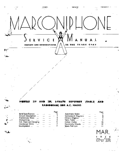 COLUMBIA Marconiphone 219  . Rare and Ancient Equipment COLUMBIA Audio 381 Marconiphone_219.pdf