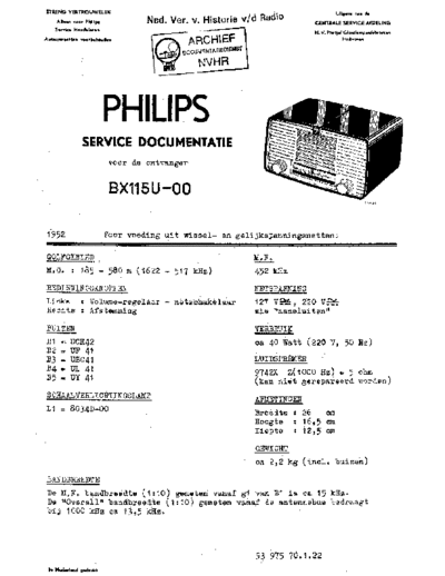 CONSERTON Philips BX115U  . Rare and Ancient Equipment CONSERTON Audio MD1505U Philips_BX115U.pdf