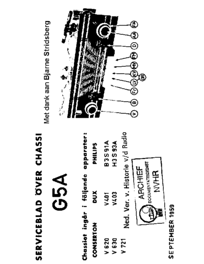 CONSERTON Philips B3S91A  . Rare and Ancient Equipment CONSERTON Audio G5A chassis Philips_B3S91A.pdf