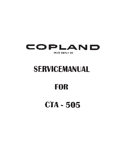 COPLAND hfe   cta505 service  . Rare and Ancient Equipment COPLAND Audio CTA505 hfe_copland_cta505_service.pdf