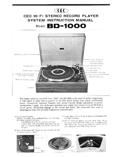 CEC ve   bd-1000 en  . Rare and Ancient Equipment CEC Audio BD-1000 ve_cec_bd-1000_en.pdf