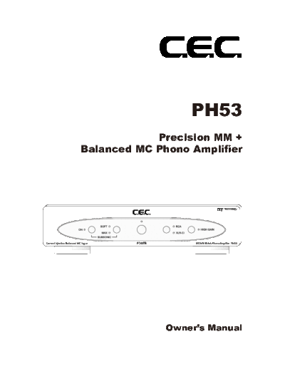 CEC ve cec ph53 en  . Rare and Ancient Equipment CEC Audio PH53 ve_cec_ph53_en.pdf