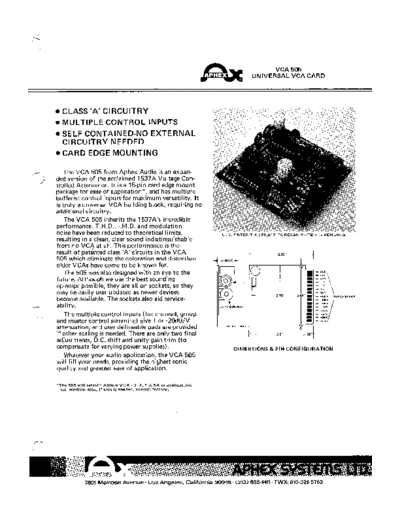 . Various Aphex VCA 505 card  . Various SM scena Studio Aphex_VCA_505_card.pdf