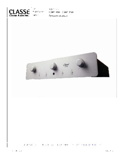 CLASSE AUDIO hfe classe audio cap-100 150 service  . Rare and Ancient Equipment CLASSE AUDIO Audio CAP-100 hfe_classe_audio_cap-100_150_service.pdf