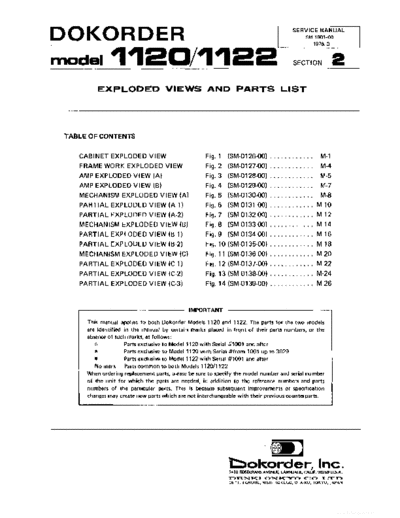 DOKODER hfe dokorder 1120 1122 service sm-1001-00 section 2 alt scan  . Rare and Ancient Equipment DOKODER Audio 1122 hfe_dokorder_1120_1122_service_sm-1001-00_section_2_alt_scan.pdf