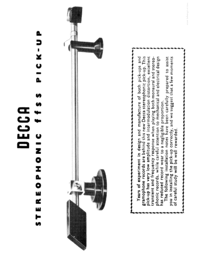 DECCA ve   ffss arm en  . Rare and Ancient Equipment DECCA Audio FFSS ve_decca_ffss_arm_en.pdf