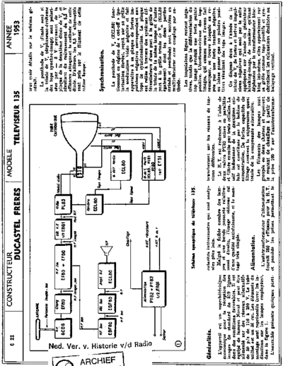 DUCASTEL Ducastel 135  . Rare and Ancient Equipment DUCASTEL TV 135 Ducastel_135.pdf