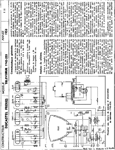 DUCASTEL Ducastel 1743-253  . Rare and Ancient Equipment DUCASTEL TV 1743-253 Ducastel_1743-253.pdf