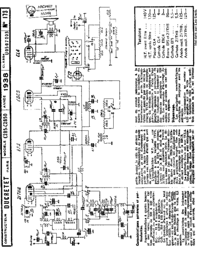 DUCRETET Ducretet C285  . Rare and Ancient Equipment DUCRETET Audio C285 Ducretet_C285.pdf