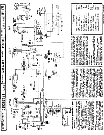 DUCRETET C285  . Rare and Ancient Equipment DUCRETET Audio C2850 Ducretet_C285.pdf