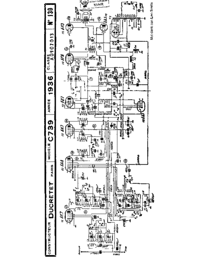 DUCRETET Ducretet C739  . Rare and Ancient Equipment DUCRETET Audio C739 Ducretet_C739.pdf