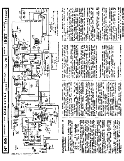 DUCRETET TC70  . Rare and Ancient Equipment DUCRETET Audio TC70 Ducretet_TC70.pdf