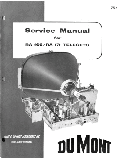 DUMONT Dumont+RA166-171  . Rare and Ancient Equipment DUMONT TV RA166 Dumont+RA166-171.pdf