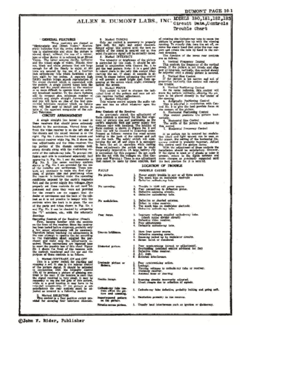 DUMONT dumont-180-rider-10  . Rare and Ancient Equipment DUMONT TV 181 dumont-180-rider-10.pdf