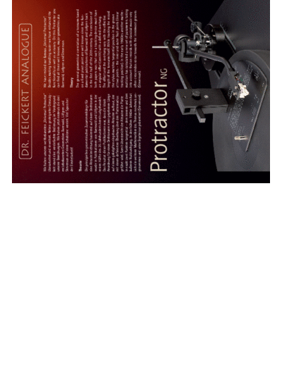 Dr FEICKERT ve   analogue protractor en de  . Rare and Ancient Equipment Dr FEICKERT Audio Protractor ve_dr_feickert_analogue_protractor_en_de.pdf