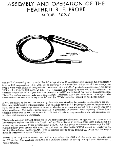 HEATHKIT 309-c  . Rare and Ancient Equipment HEATHKIT Audio 309C 309-c.pdf