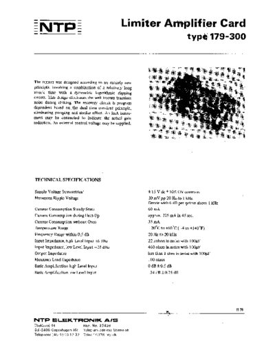 . Various NTP 179-300 Limiter card  . Various SM scena Studio NTP_179-300_Limiter_card.pdf