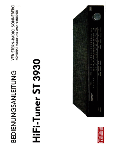 RFT hfe rft st 3930 de  . Rare and Ancient Equipment RFT Audio ST 3930 hfe_rft_st_3930_de.pdf