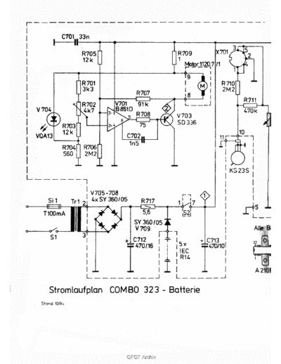 RFT FunkwerkZittau Combo323Batterie sch  . Rare and Ancient Equipment RFT Audio 212 ProminentDeLuxe FunkwerkZittau_Combo323Batterie_sch.pdf