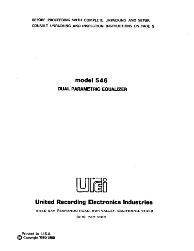 . Various UREI-546  . Various SM scena Studio UREI-546.pdf