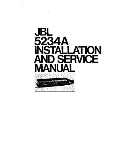. Various JBL-5234A manual  . Various SM scena Studio JBL-5234A manual.pdf