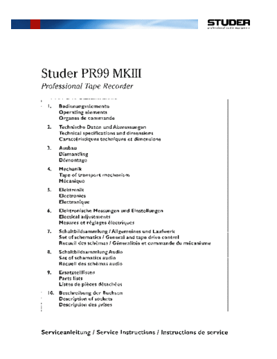 . Various Revox PR99 MkIII Serv  . Various SM scena Studer Revox_PR99_MkIII_Serv.pdf