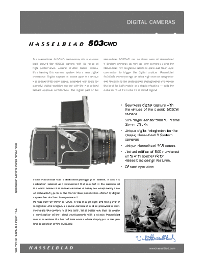 . Various Hasselblad 503CWD English  . Various RTV Foto Hasselblad Hasselblad_503CWD_English.pdf