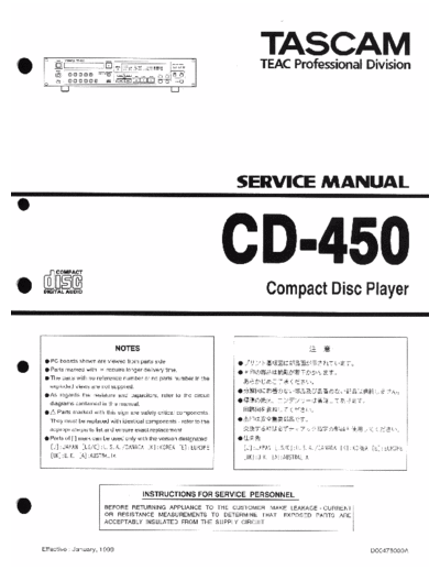 . Various tascam cd-450  . Various SM scena Tascam Teac tascam_cd-450.pdf
