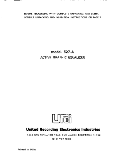 . Various UREI-527A  . Various SM scena Studio UREI-527A.pdf