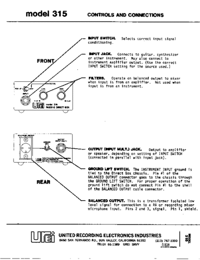 . Various UREI-315  . Various SM scena Studio UREI-315.pdf