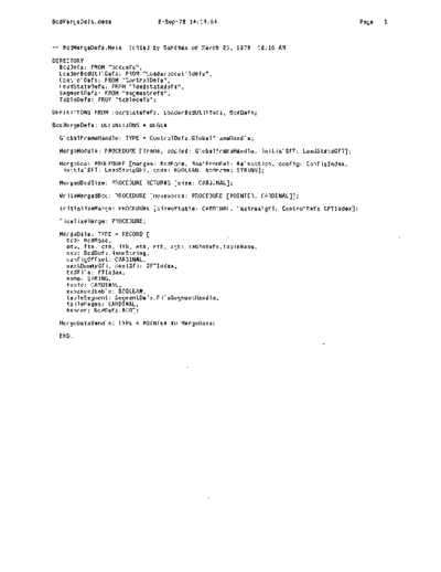 xerox BcdMergeDefs.mesa Sep78  xerox mesa 4.0_1978 listing Mesa_4_System BcdMergeDefs.mesa_Sep78.pdf