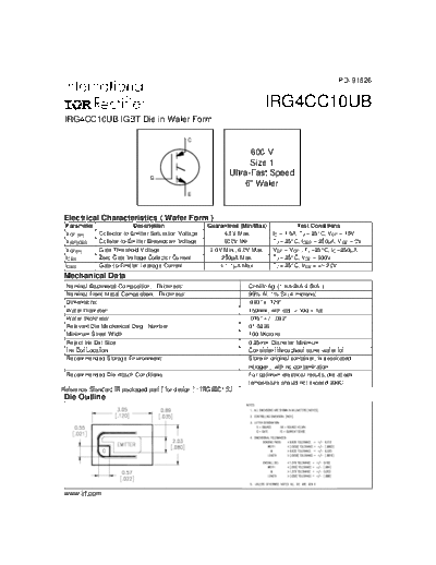 International Rectifier irg4cc10ub  . Electronic Components Datasheets Active components Transistors International Rectifier irg4cc10ub.pdf