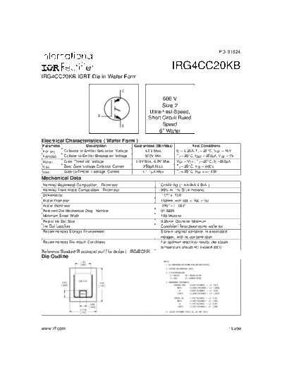 International Rectifier irg4cc20kb  . Electronic Components Datasheets Active components Transistors International Rectifier irg4cc20kb.pdf