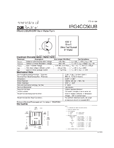 International Rectifier irg4cc50ub  . Electronic Components Datasheets Active components Transistors International Rectifier irg4cc50ub.pdf