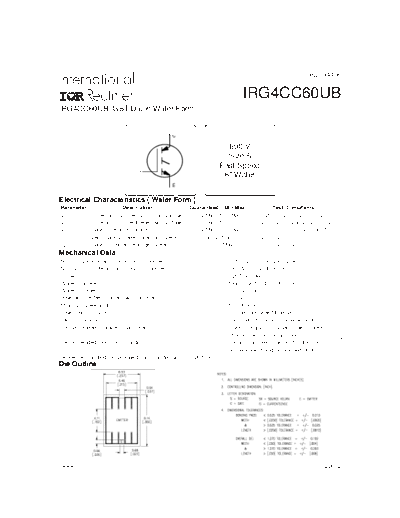 International Rectifier irg4cc60ub  . Electronic Components Datasheets Active components Transistors International Rectifier irg4cc60ub.pdf