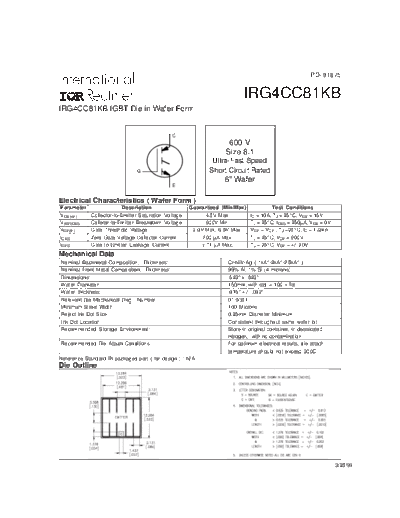International Rectifier irg4cc81kb  . Electronic Components Datasheets Active components Transistors International Rectifier irg4cc81kb.pdf