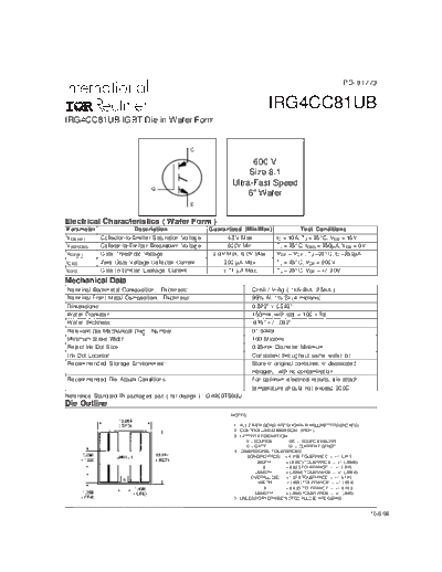 International Rectifier irg4cc81ub  . Electronic Components Datasheets Active components Transistors International Rectifier irg4cc81ub.pdf