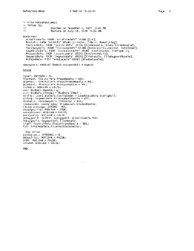 xerox DebugData.mesa Sep78  xerox mesa 4.0_1978 listing Mesa_4_Debug DebugData.mesa_Sep78.pdf