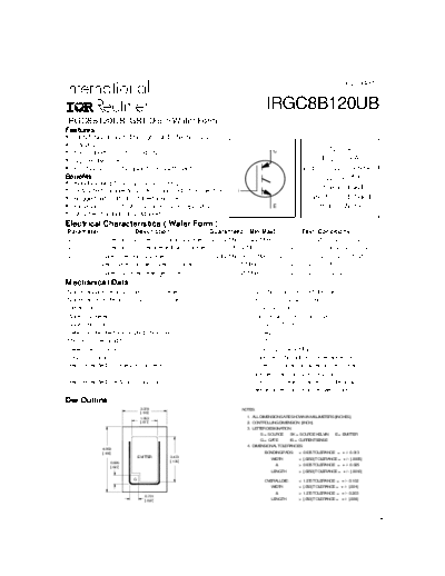 International Rectifier irgc8b120ub  . Electronic Components Datasheets Active components Transistors International Rectifier irgc8b120ub.pdf