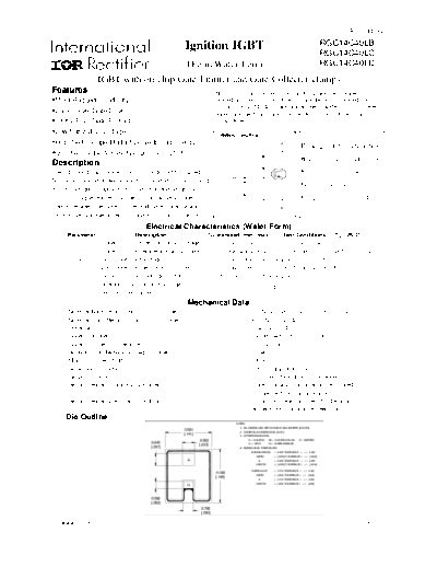 International Rectifier irgc14c40lb  . Electronic Components Datasheets Active components Transistors International Rectifier irgc14c40lb.pdf