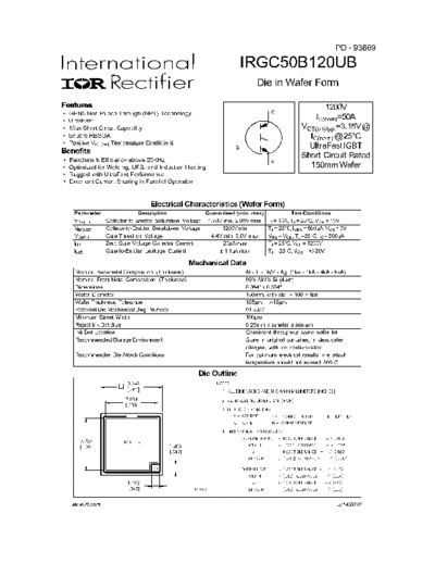 International Rectifier irgc50b120ub  . Electronic Components Datasheets Active components Transistors International Rectifier irgc50b120ub.pdf