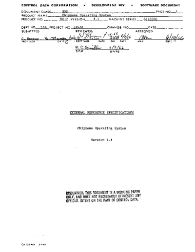 cdc COS 1 1 ERS  . Rare and Ancient Equipment cdc cyber cyber_70 chippewa COS_1_1_ERS.pdf