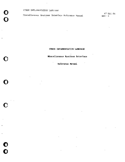 cdc Cyber Implementation Language Miscellaneous Routines Interface Reference Dec84  . Rare and Ancient Equipment cdc cyber lang cybil Cyber_Implementation_Language_Miscellaneous_Routines_Interface_Reference_Dec84.pdf
