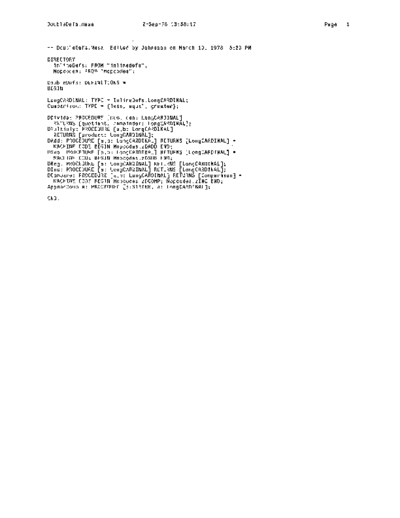 xerox DoubleDefs.mesa Sep78  xerox mesa 4.0_1978 listing Mesa_4_System DoubleDefs.mesa_Sep78.pdf