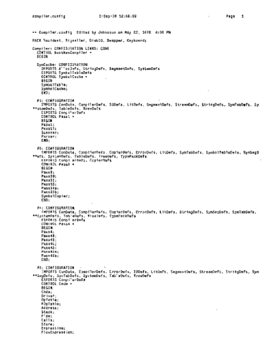 xerox compiler.config Sep78  xerox mesa 4.0_1978 listing Mesa_4_Compiler compiler.config_Sep78.pdf