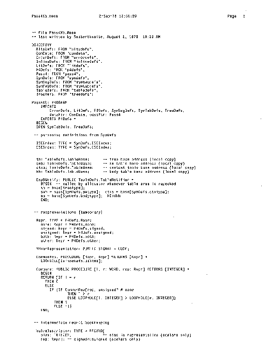xerox Pass4Xb.mesa Sep78  xerox mesa 4.0_1978 listing Mesa_4_Compiler Pass4Xb.mesa_Sep78.pdf