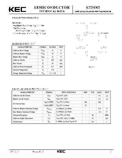 KEC ktd1302  . Electronic Components Datasheets Active components Transistors KEC ktd1302.pdf