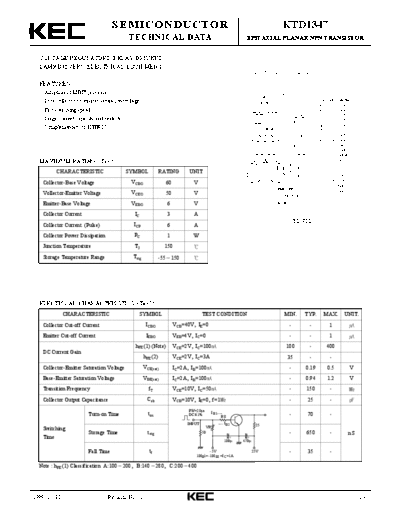 KEC ktd1347  . Electronic Components Datasheets Active components Transistors KEC ktd1347.pdf