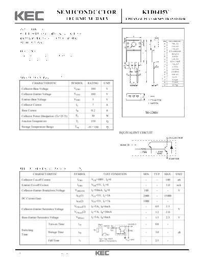 . Electronic Components Datasheets ktd1415v  . Electronic Components Datasheets Active components Transistors KEC ktd1415v.pdf